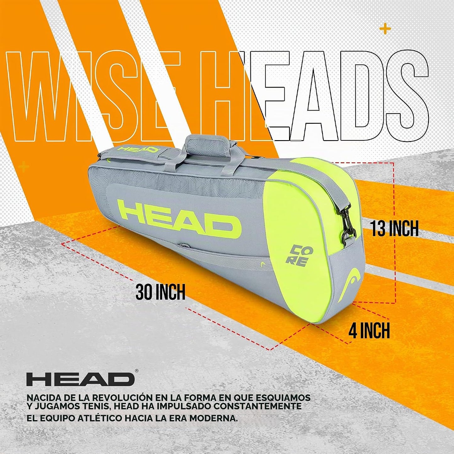 Head Core 3R Pro, bolsa para raquetas de tenis