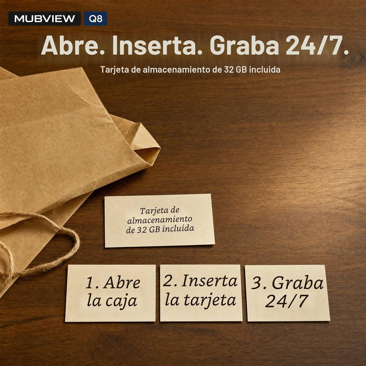 MUBVIEW Cámara de seguridad inalámbrica para exteriores con grabaci...