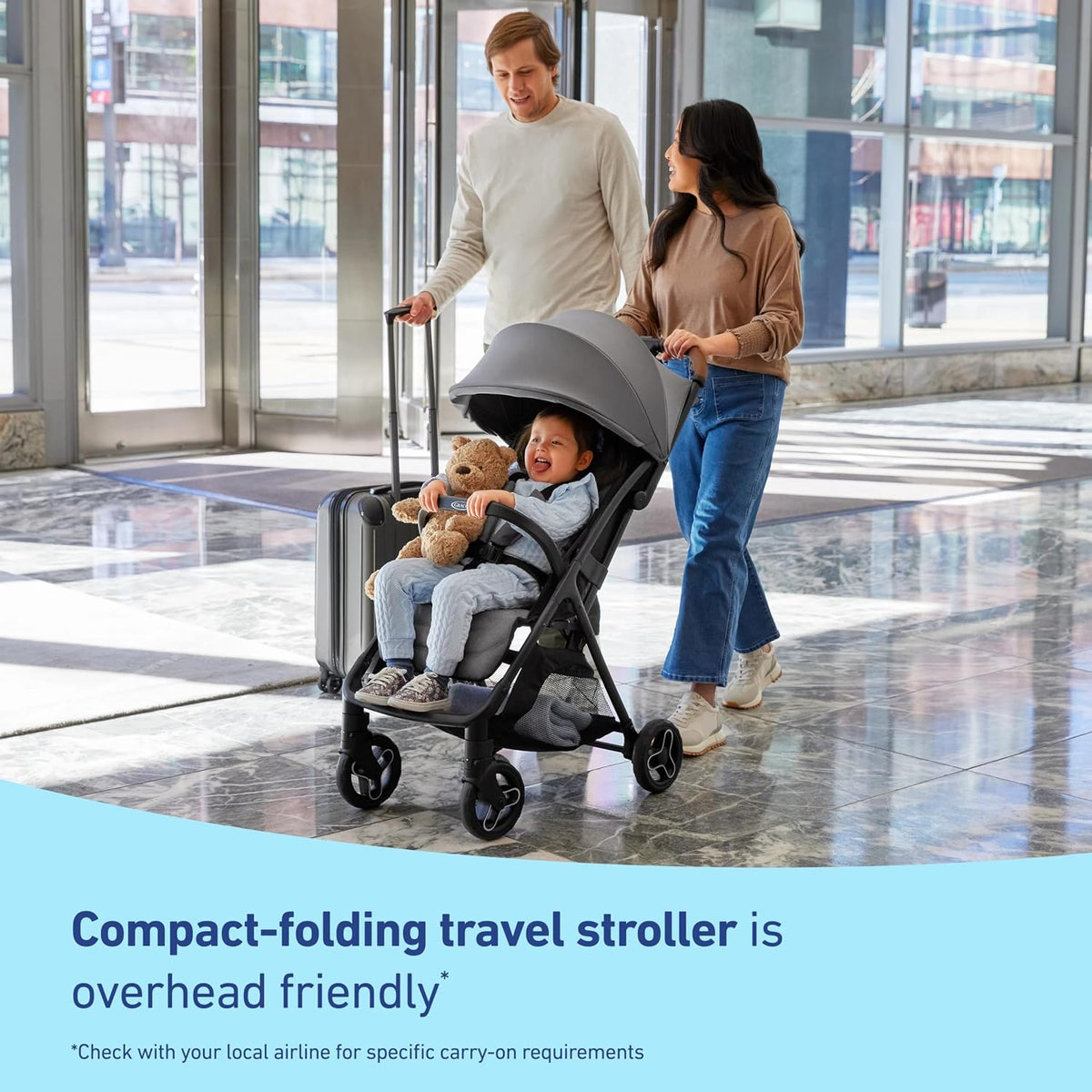 Graco® Ready2Jet - Cochecito compacto de viaje con plegado automáti...