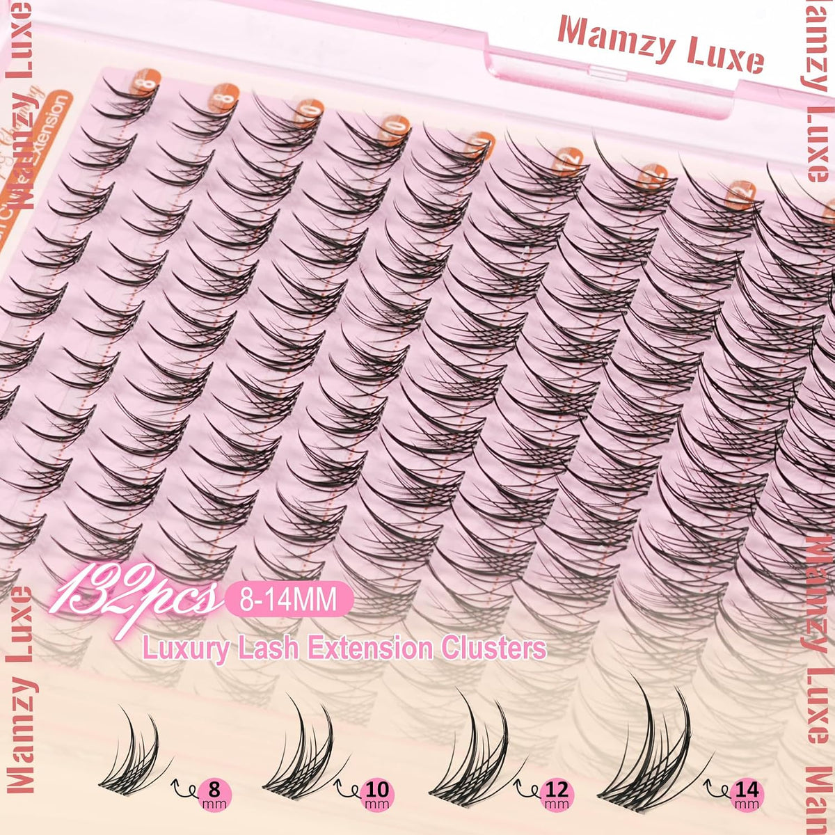 Kit de racimos de pestañas de manga Wispy de 0.315-0.551 in, kit de...