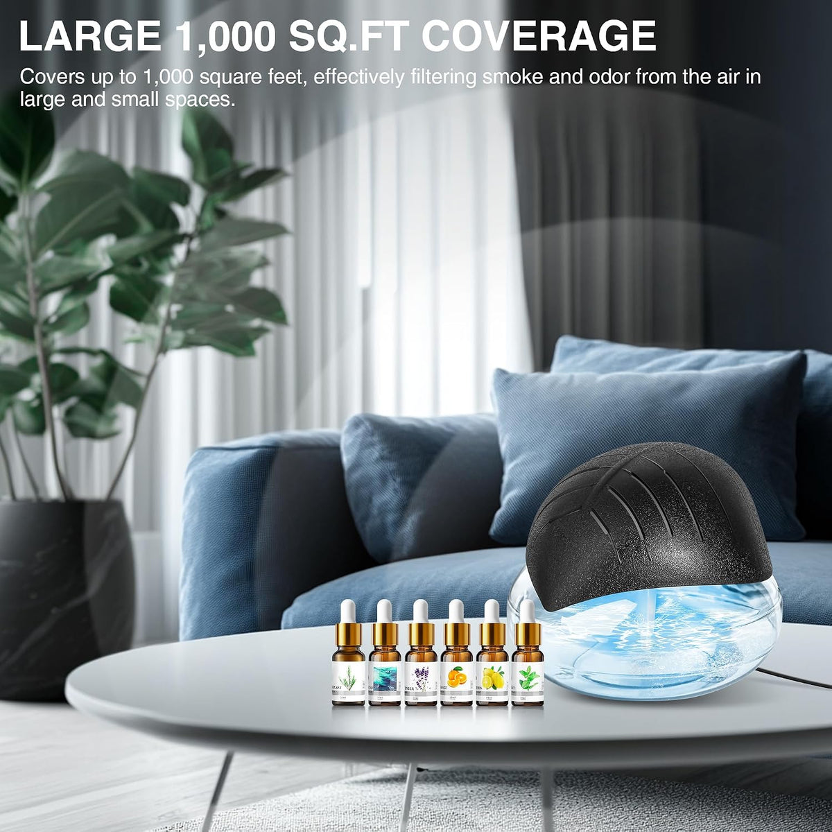 Purificador de aire de agua para el hogar con difusor de aceite ese...