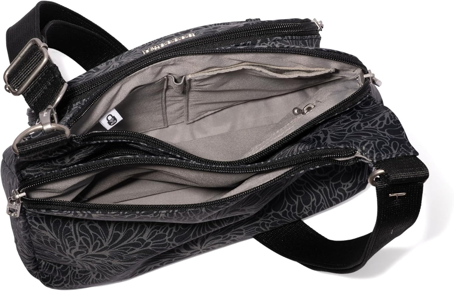 Baggallini Securtex Bandolera cruzada antirrobo 11\u201Dw X 8.5\u20...