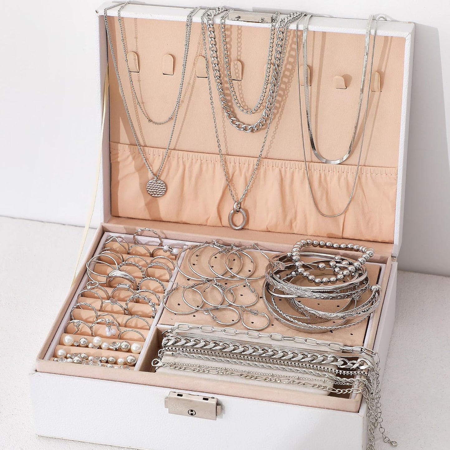 FAXHION Juego de joyas de oro para mujer, 68 piezas, con 7 collares...