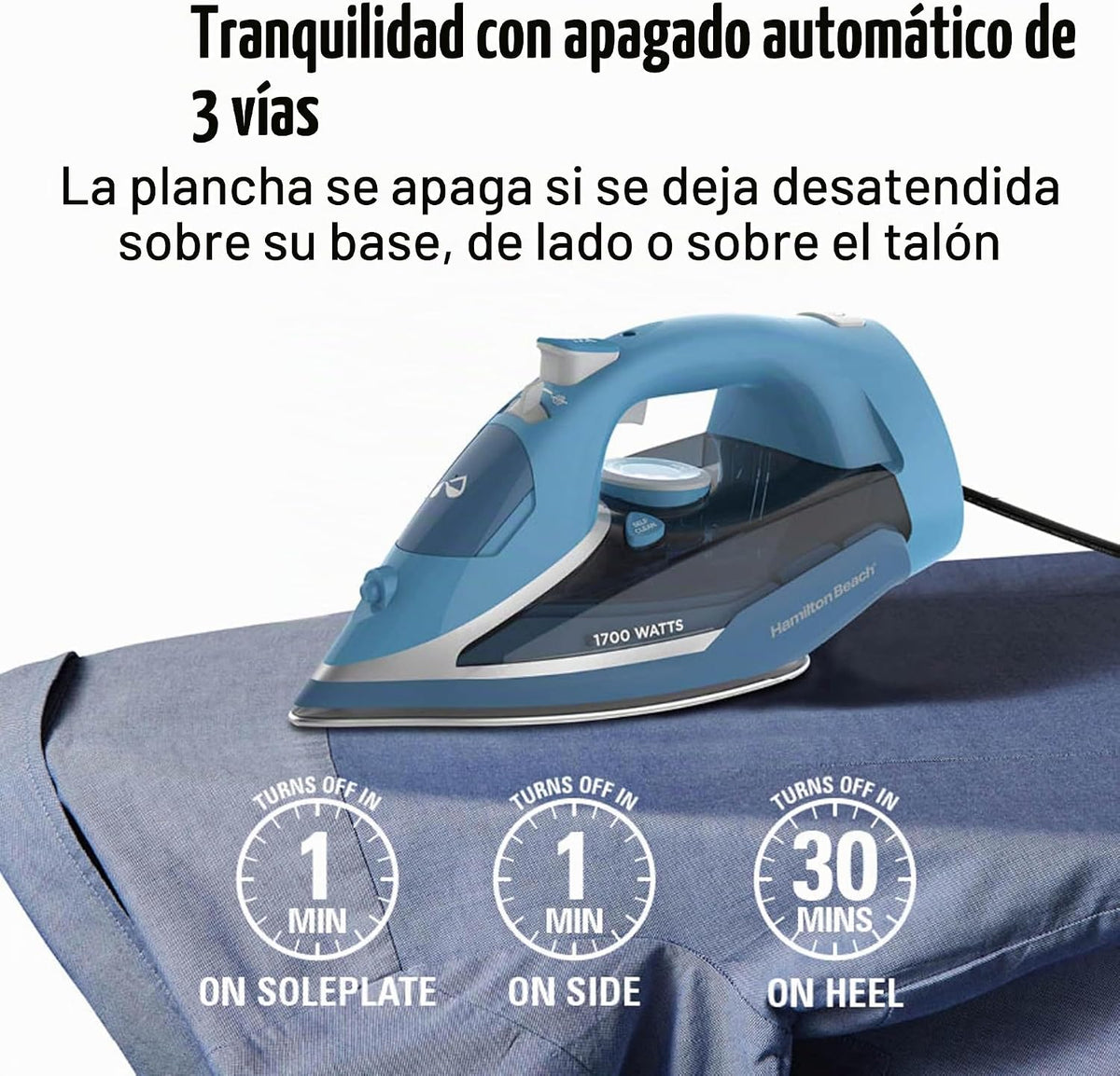 Hamilton Beach Plancha de vapor para ropa y vaporizador para ropa |...