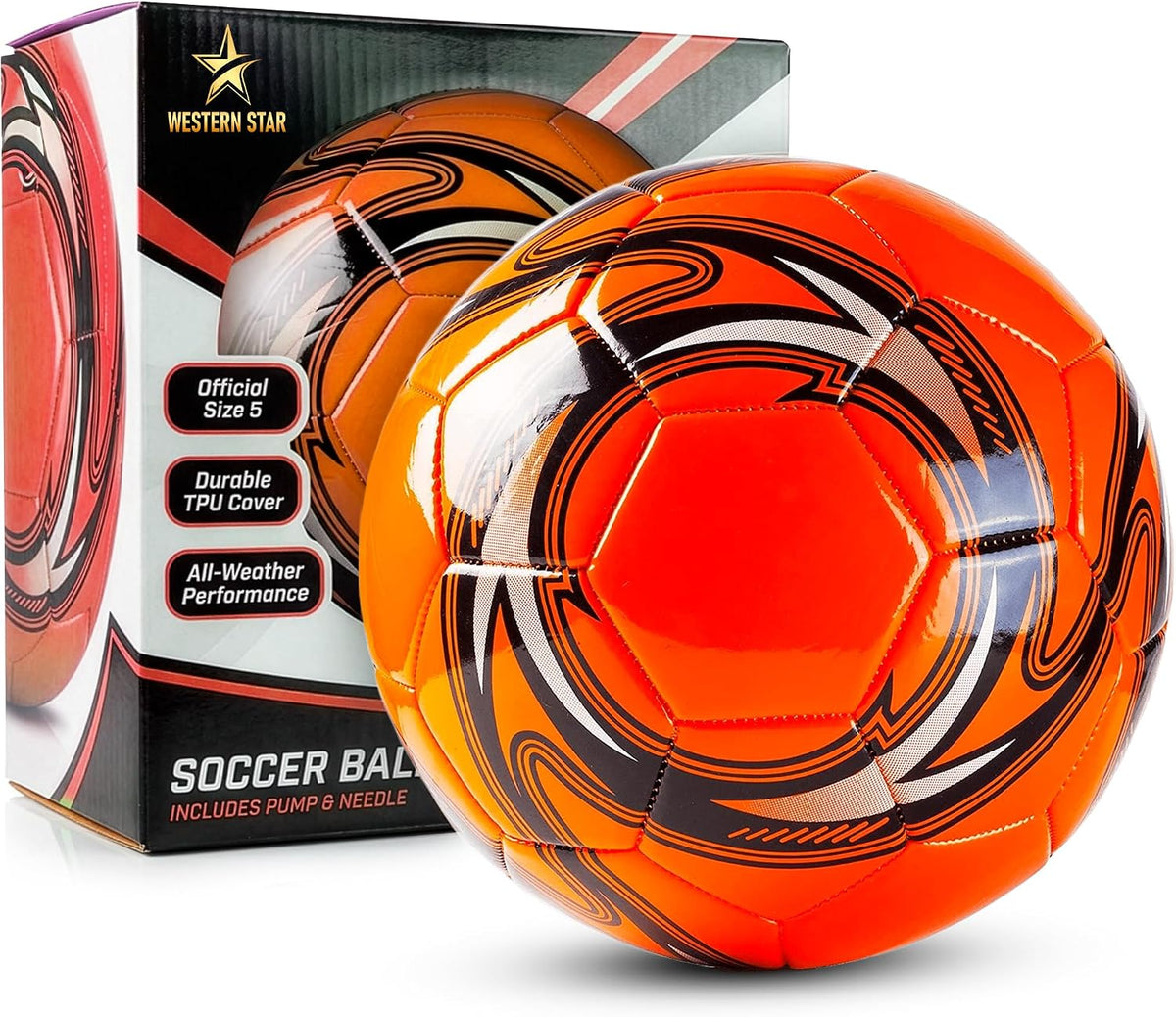 Western Star Balón de fútbol Helix- Tamaño 3 4 5 \u2013 Pelotas de...