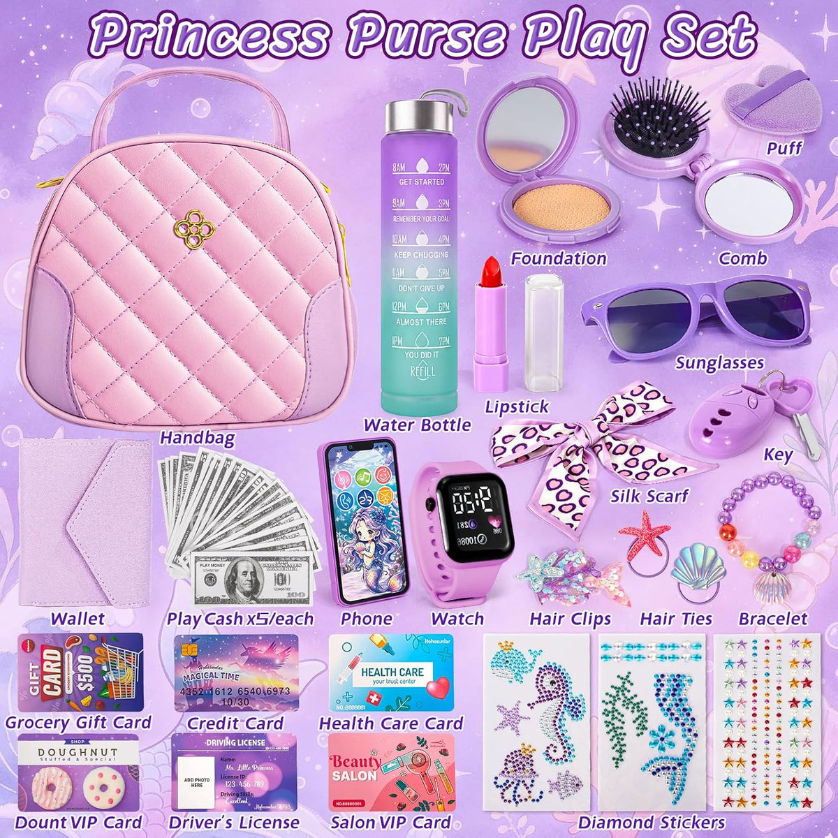 Hohosunlar Monedero de juego para niñas pequeñas de 3 a 12 años con...