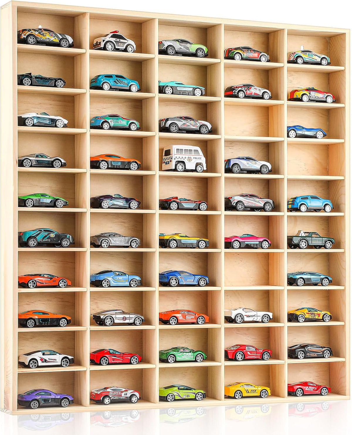 Seenelling Hot 1\/64 Diecast Wheels Vitrina de exhibición con sopor...