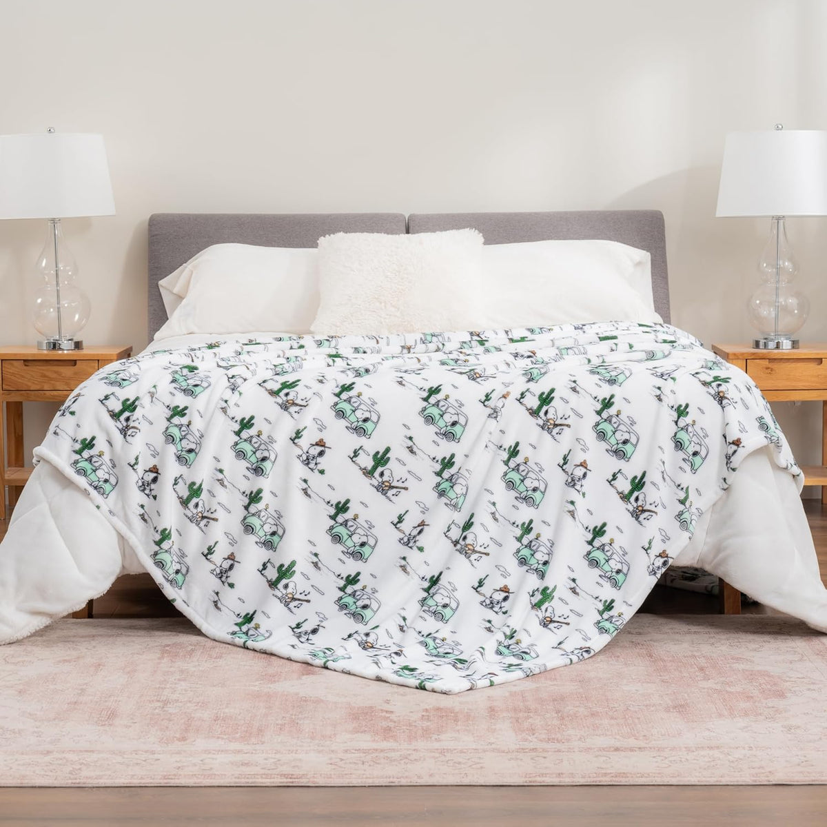 Berkshire Blanket Peanuts® VelvetLoft® - Manta de felpa de Snoopy c...