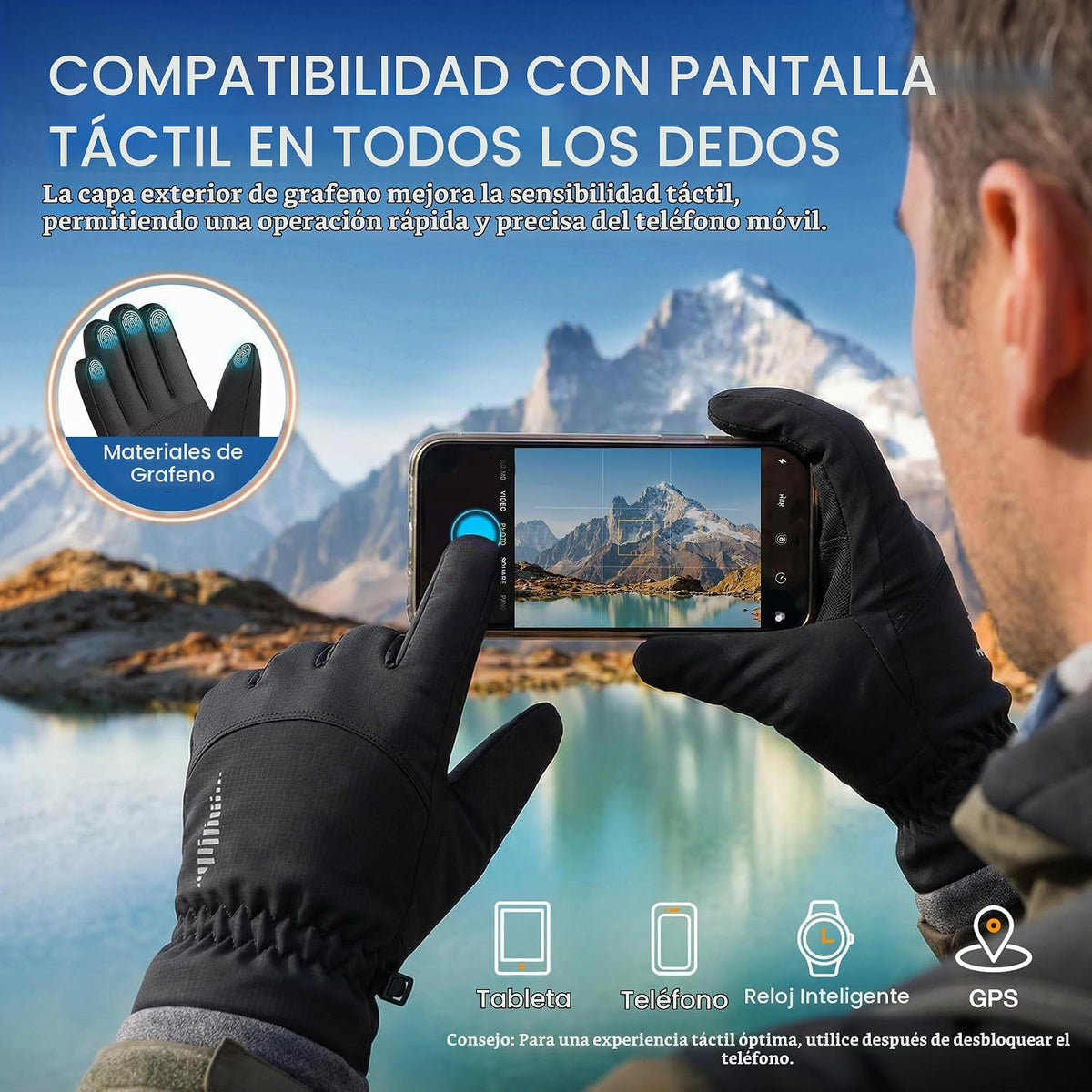 Guantes de invierno impermeables y cálidos SIMARI con dedos táctile...