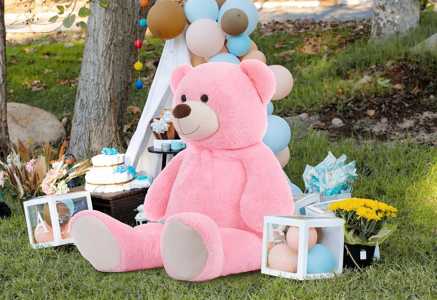 MorisMos Oso de Peluche Gigante Animal de Peluche 4 Pies, 51 pulgad...