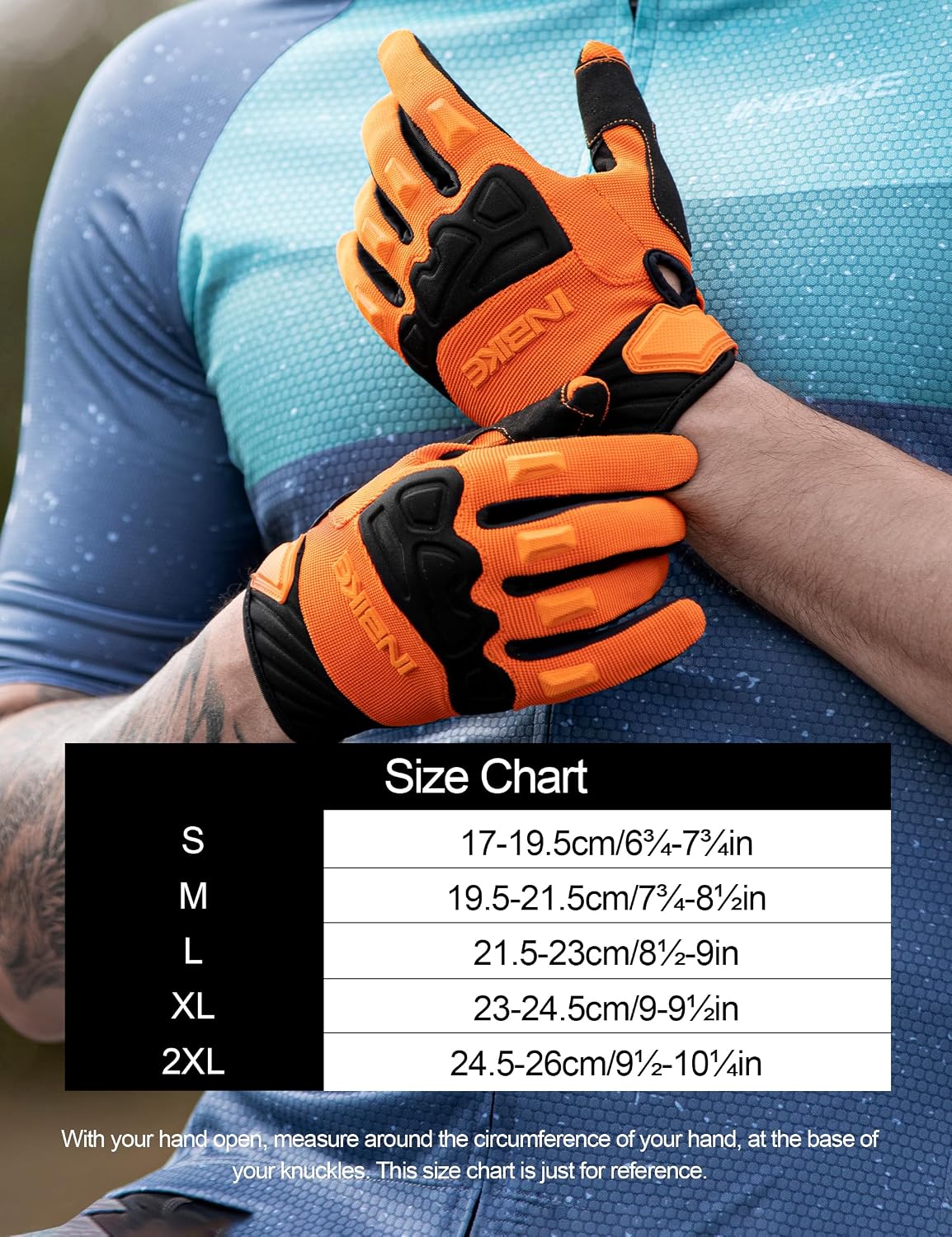 INBIKE - Guantes de bicicleta de montaña para hombres con protecció...