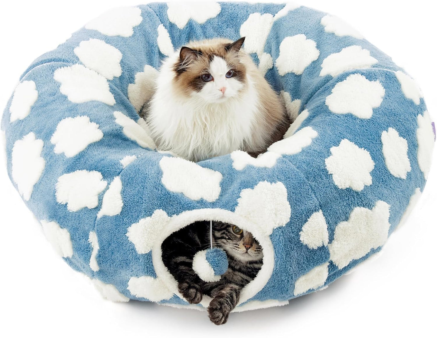 Lesure Donut - Linda cama de túnel para gatos jacquard, juguetes pa...