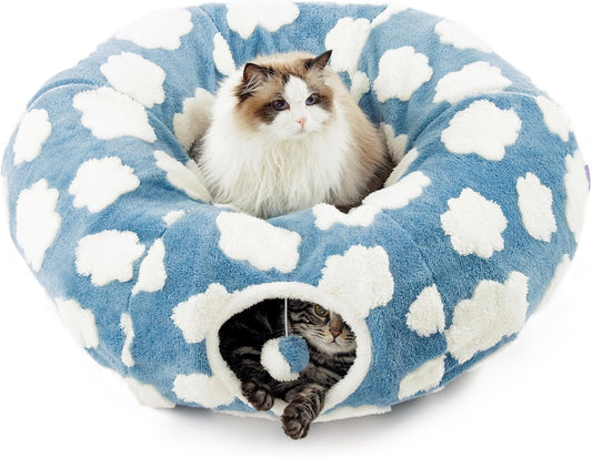 Lesure Donut - Linda cama de túnel para gatos jacquard, juguetes pa...