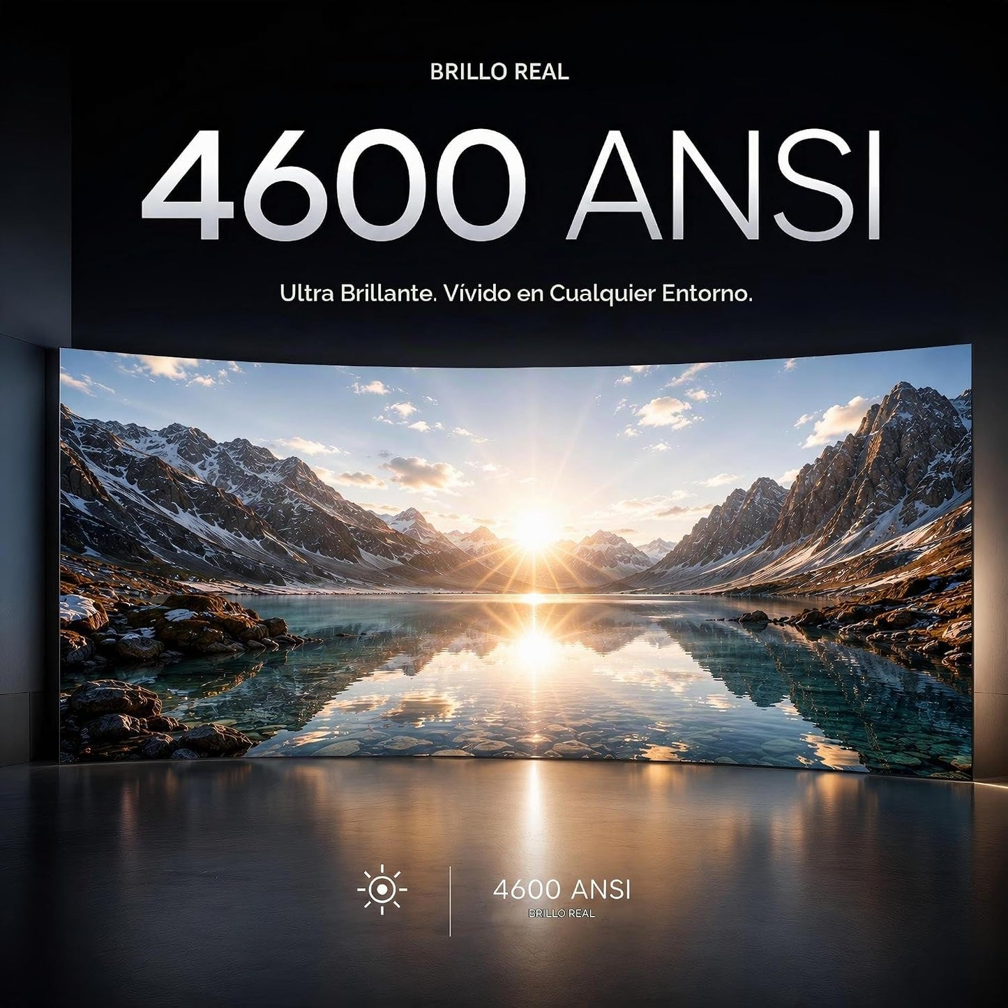 Proyector 4K con WiFi y Bluetooth, proyector TOF en tiempo real de...