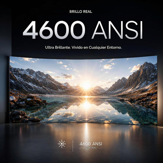 Proyector 4K con WiFi y Bluetooth, proyector TOF en tiempo real de...