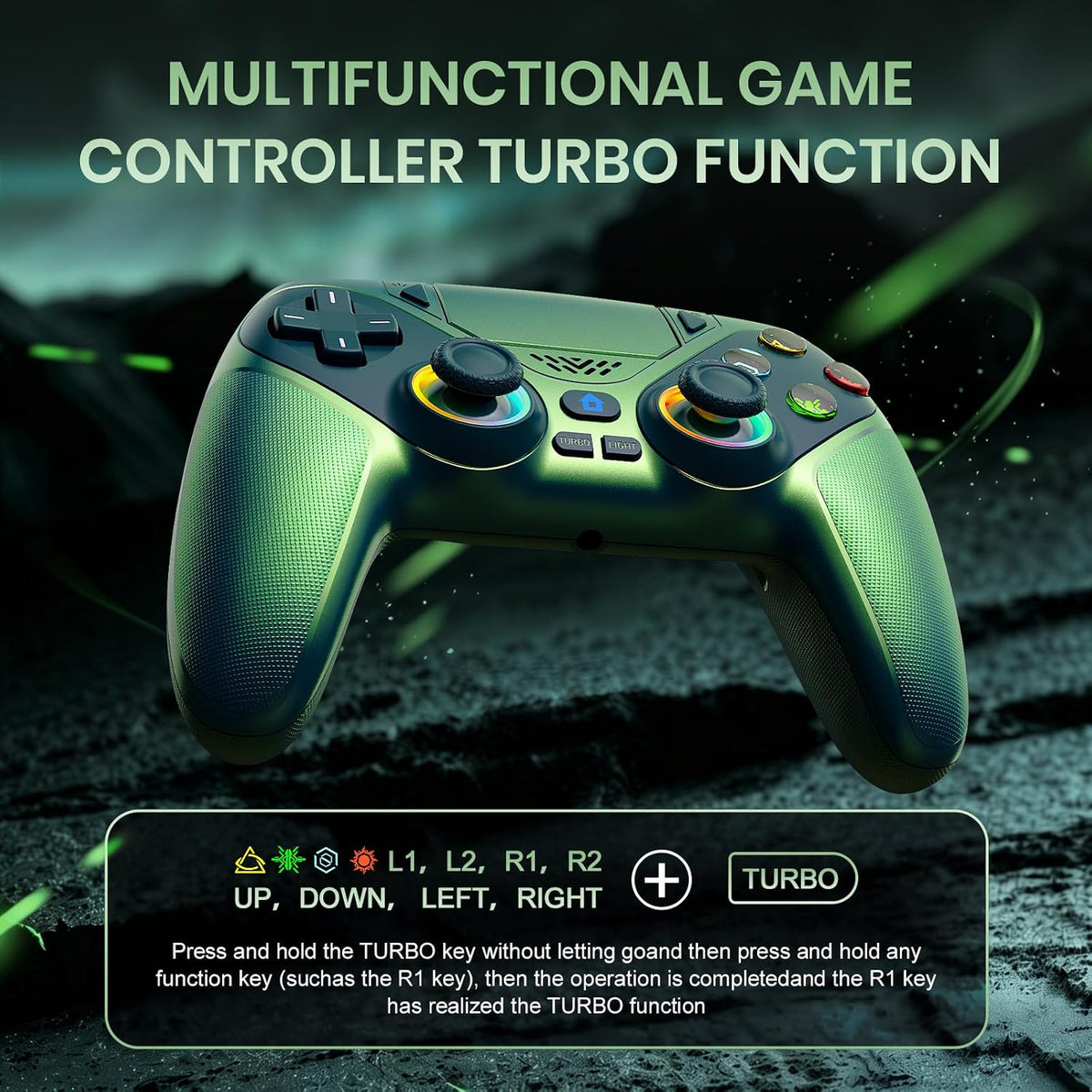 Controlador inalámbrico LED Gamrombo para PS5, compatible con PS5 P...