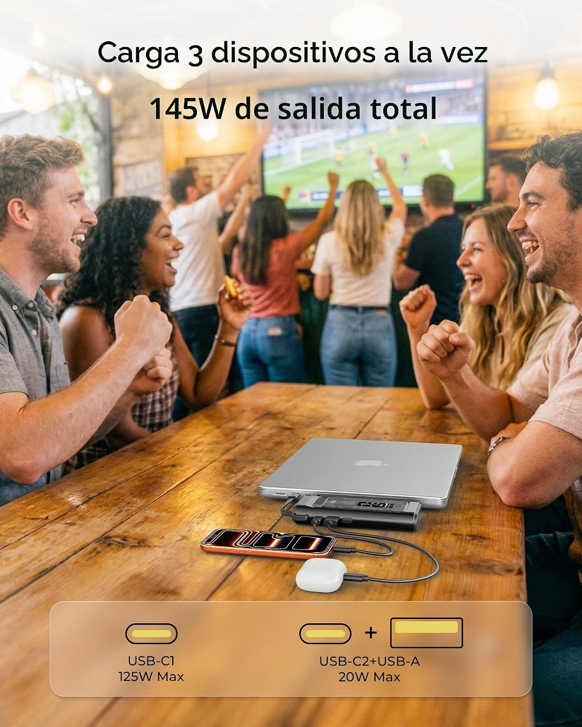 Banco de energía 2026 con licencia de la FIFA de 190 W 20000 mAh pa...