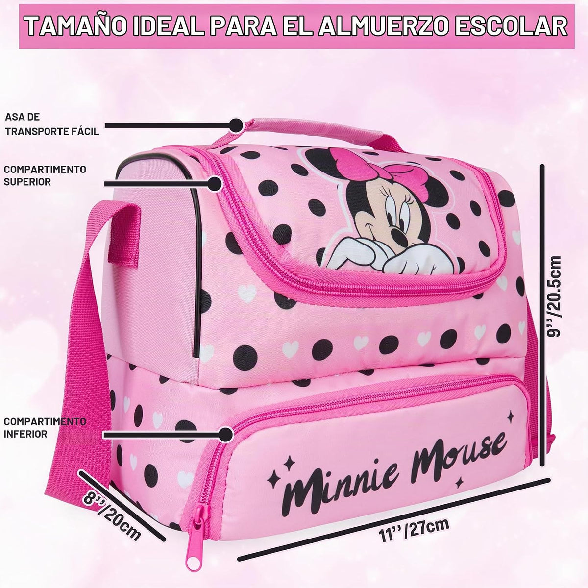 Get Trend Disney Minnie Mouse - Bolsa de almuerzo aislada para la e...
