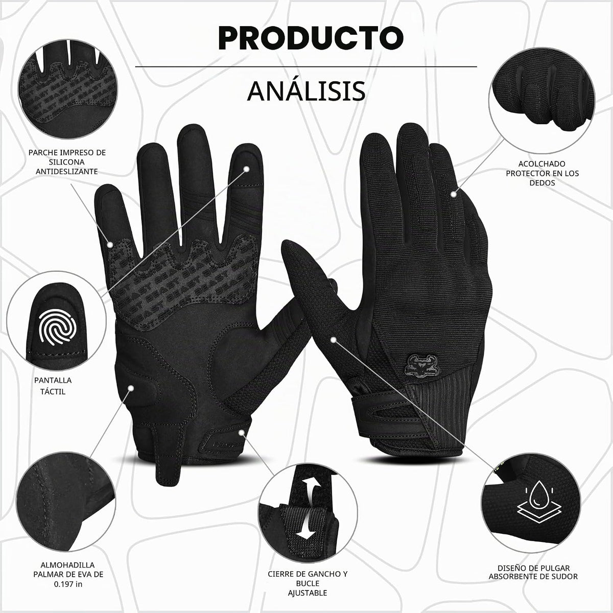 BEAST RAGE Guantes de motocicleta de verano \u2013 Guantes transpir...