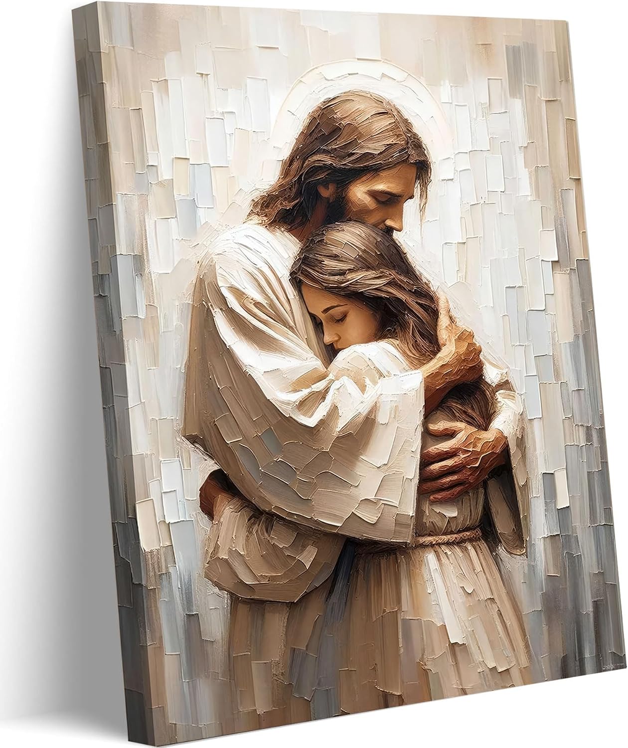 XXG - Lienzo decorativo para pared con texto en inglés «Jesús y muj...
