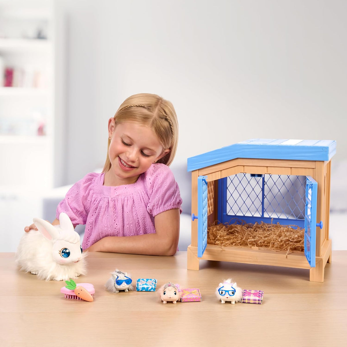 Little Live Pets Set de Juguetes de Conejo Mama Surprise, Conejera...
