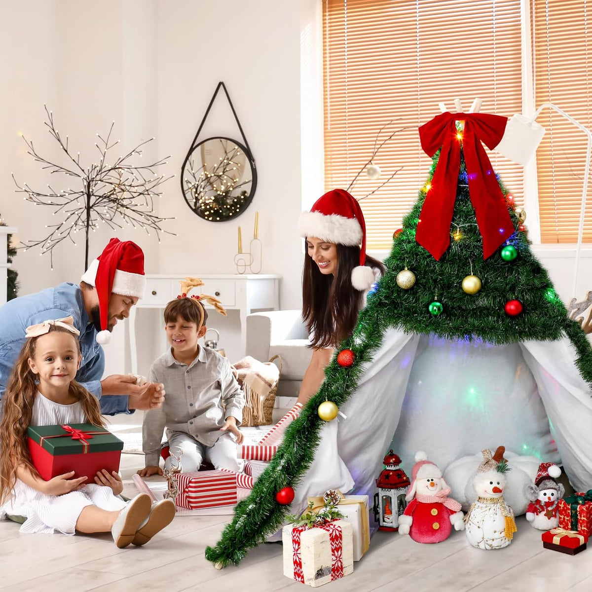 Roundfunny Juego de tienda de campaña de árbol de Navidad de 5 pies...