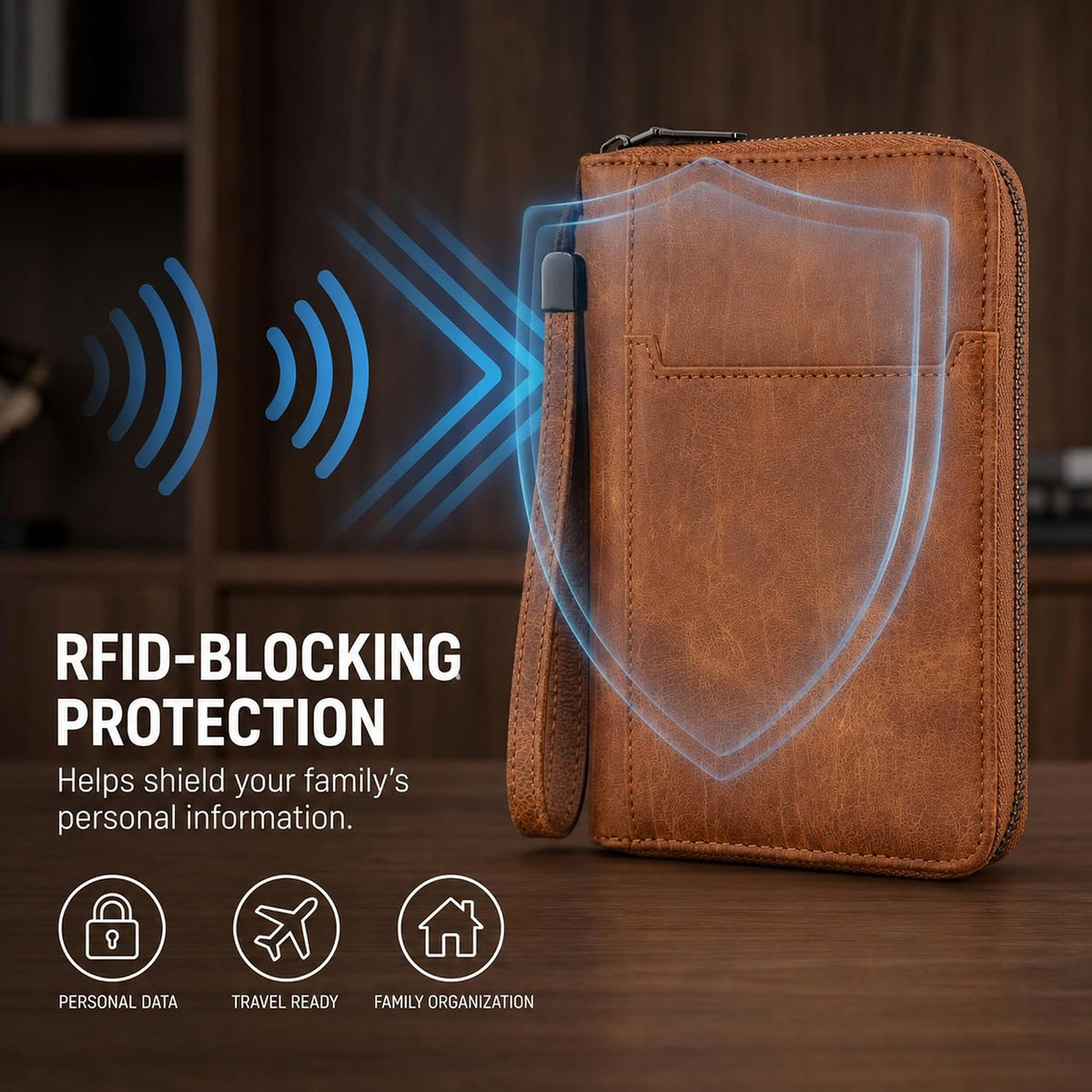 Soporte para pasaporte familiar para viajes, cartera de pasaporte c...