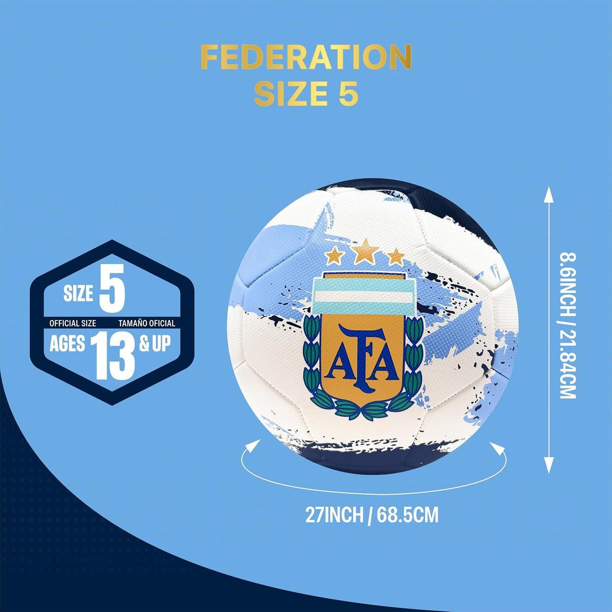 Icon Sports - Balón de fútbol oficialmente licenciado de la Asociac...