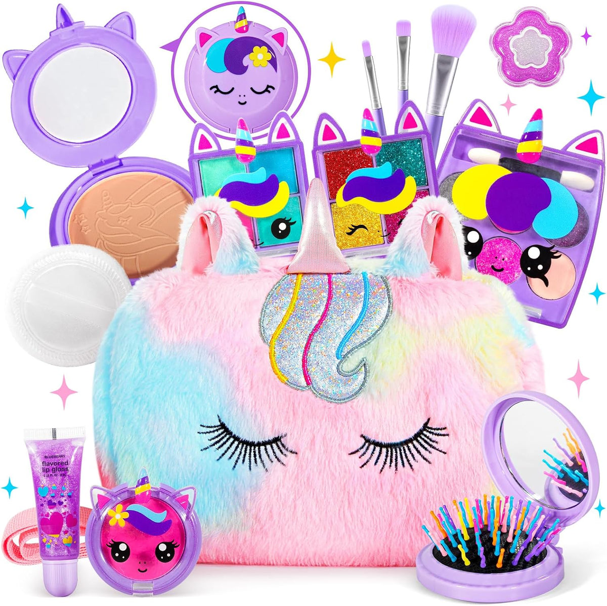 ULOVEME Kit de Maquillaje Real para Niñas Pequeñas - Maquillaje Rea...