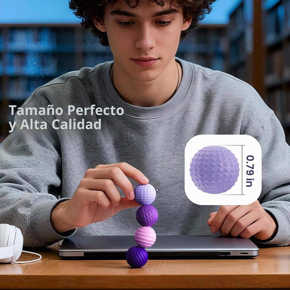Bomeiyi Bolas magnéticas de silicona para adultos y adolescentes, j...