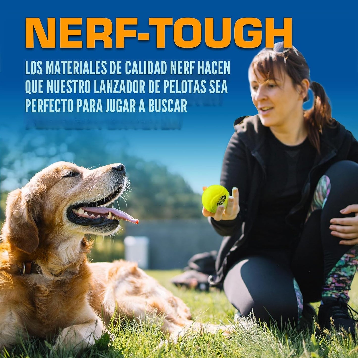 Nerf Dog Juego de regalo de juguete de pelota de tenis para perros,...