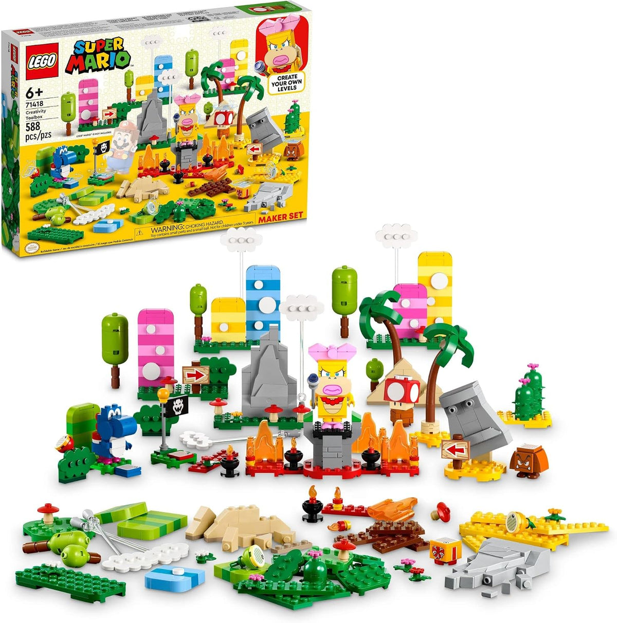 LEGO Super Mario Creativity Toolbox Maker Set 71418, crea tus propi...