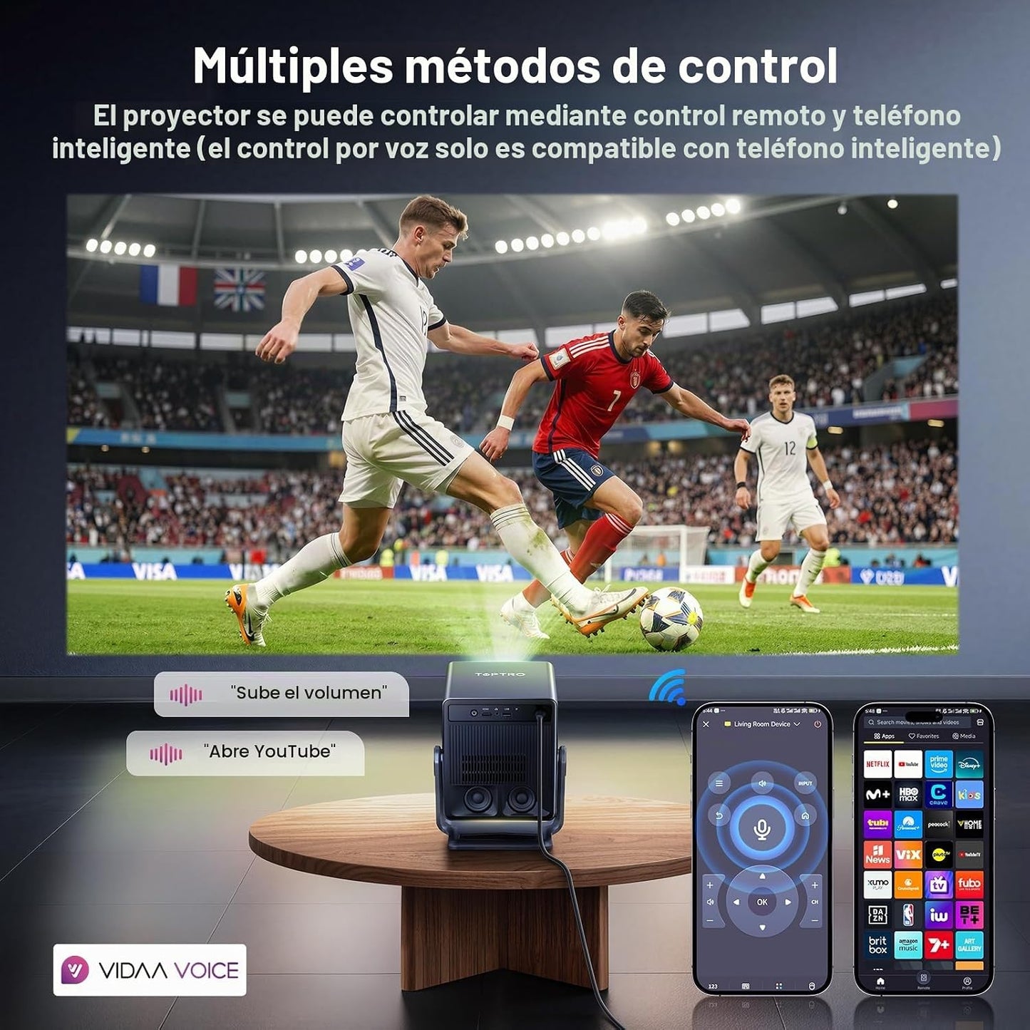 Proyector inteligente 4K [VIDAA Live TV y Dolby de 36 W y control d...