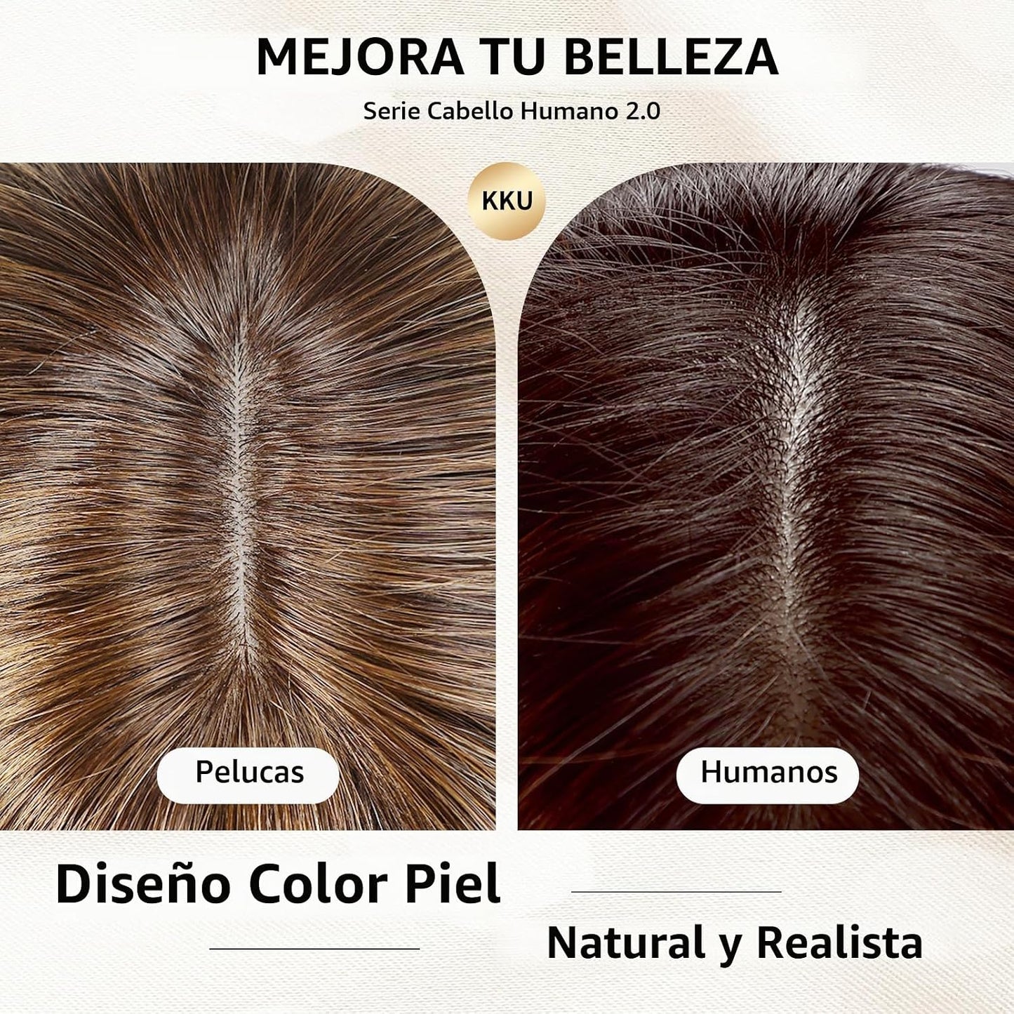 KKU Pelucas de cabello humano rubio ceniza degradado de 12 pulgadas...