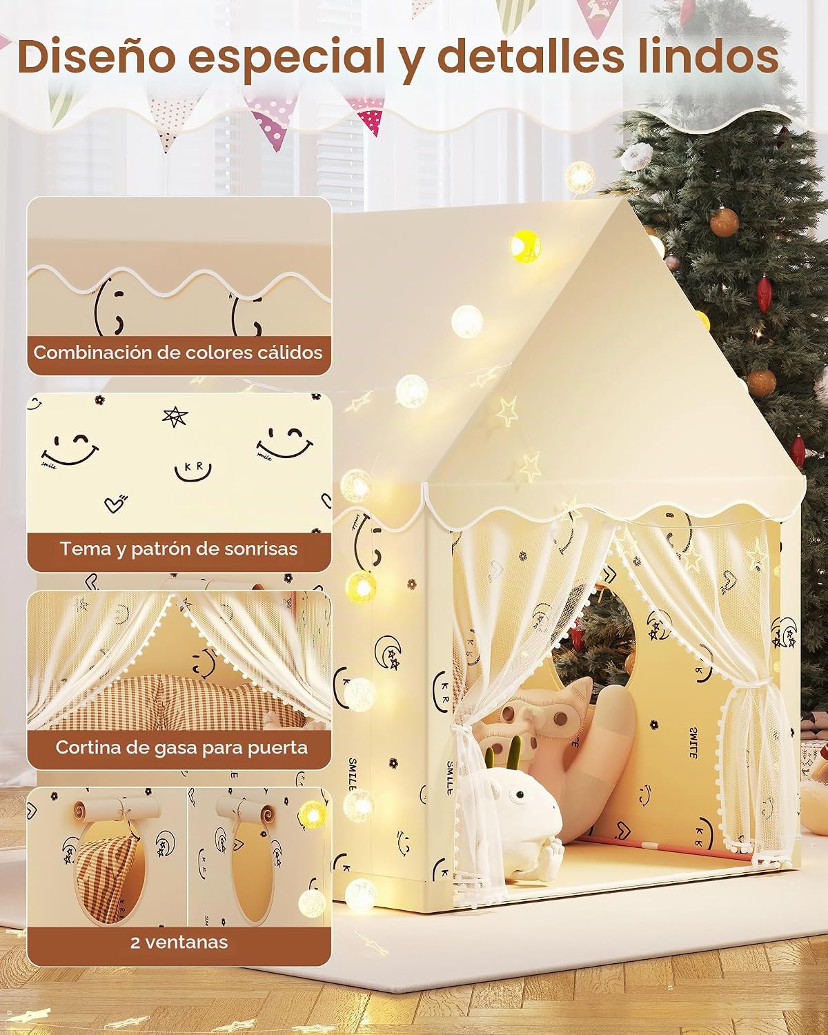 Tienda de campaña para niños, tienda de campaña de princesa para in...