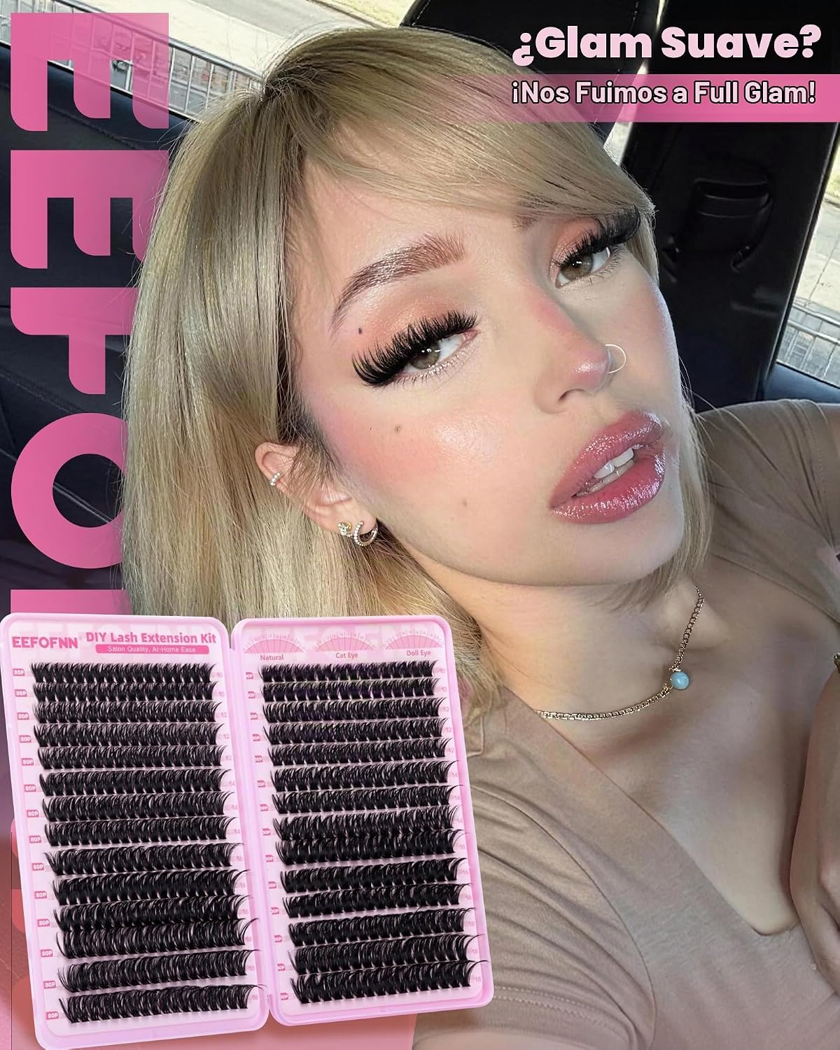 Kit de extensiones de pestañas con volumen, 560 piezas, 80D 100D, k...