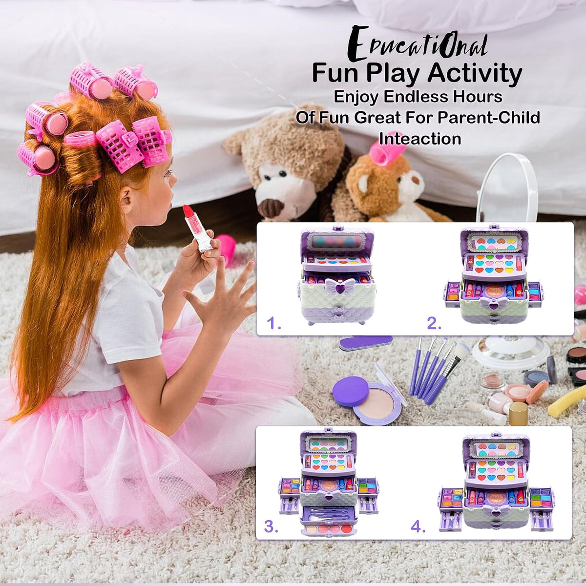 Juegos de maquillaje para niñas \u2013 Kit de maquillaje para niñas...