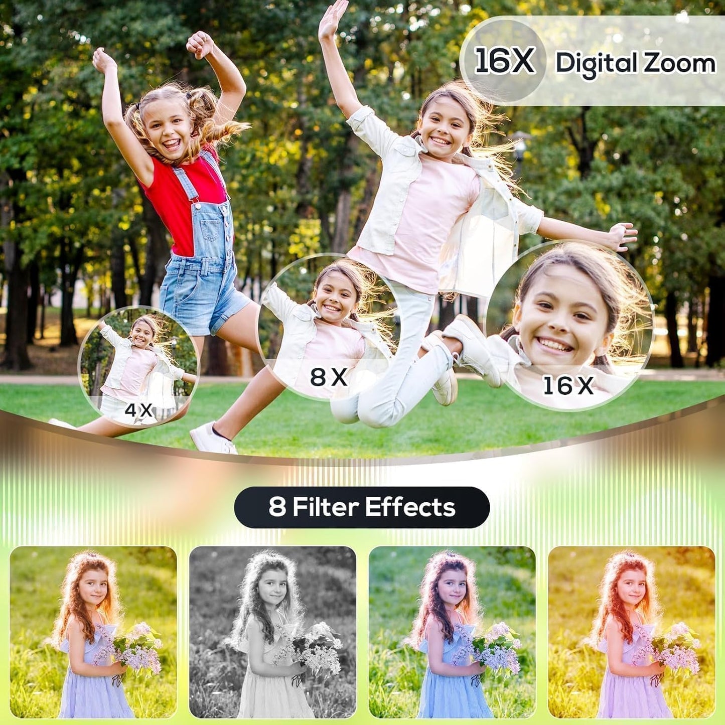 Cámara digital para niños, cámaras digitales de 48MP FHD 1080P para...