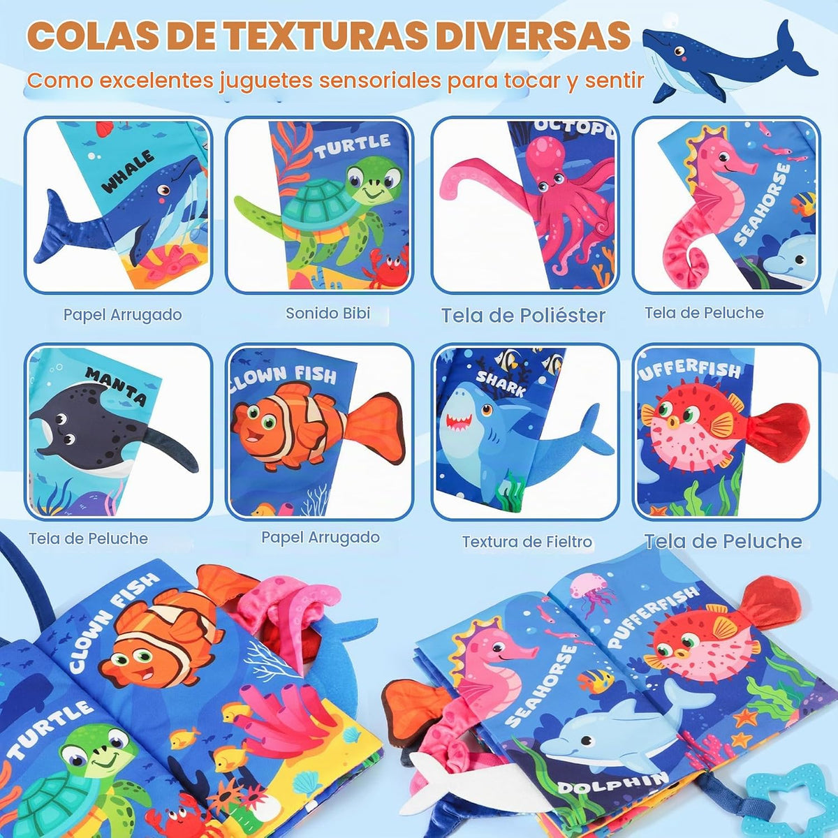 BBWOO Libro Blandito para Bebé - Juguete para Bebé - Regalo de Duch...