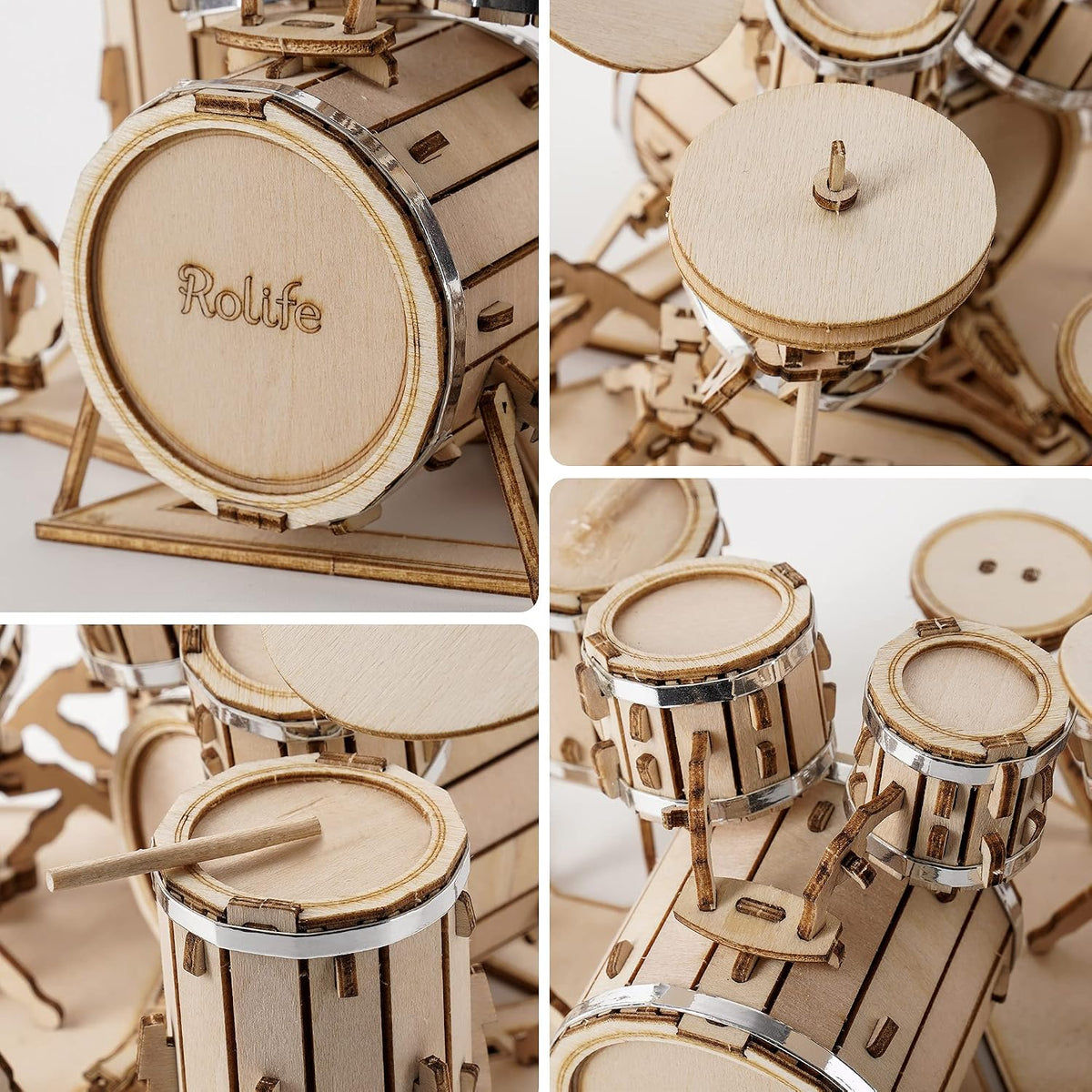Rolife Kit de modelos de rompecabezas de madera 3D para adultos y a...