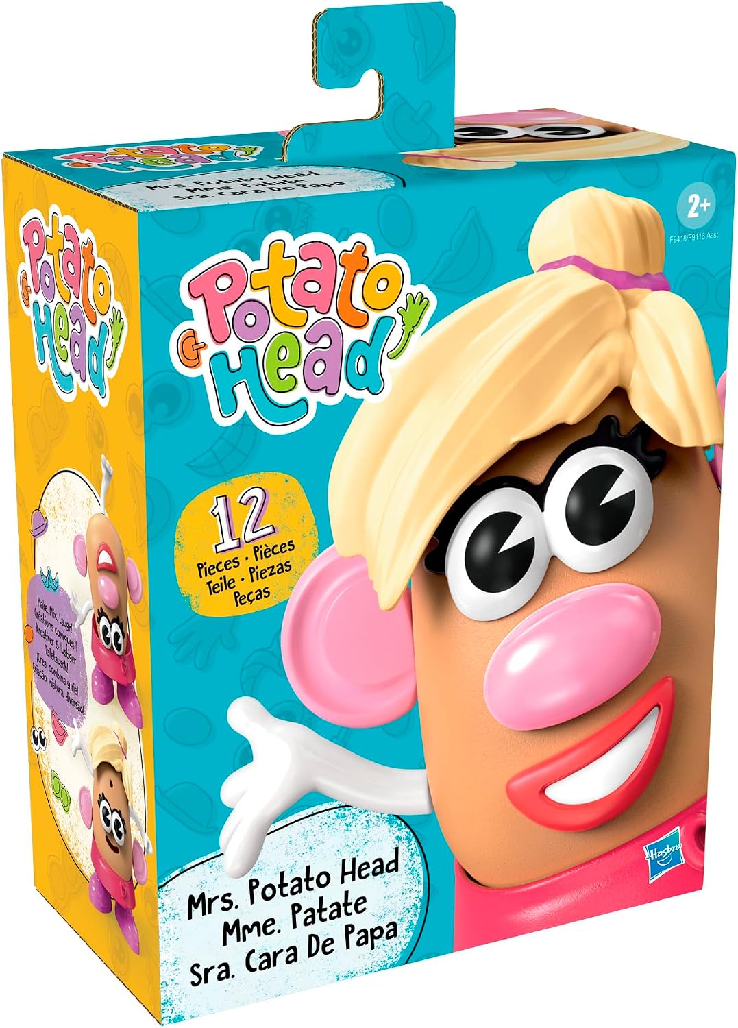 Cabeza de Mr. Potato y Cabeza de Mrs Potato, set con 12 partes y pi...