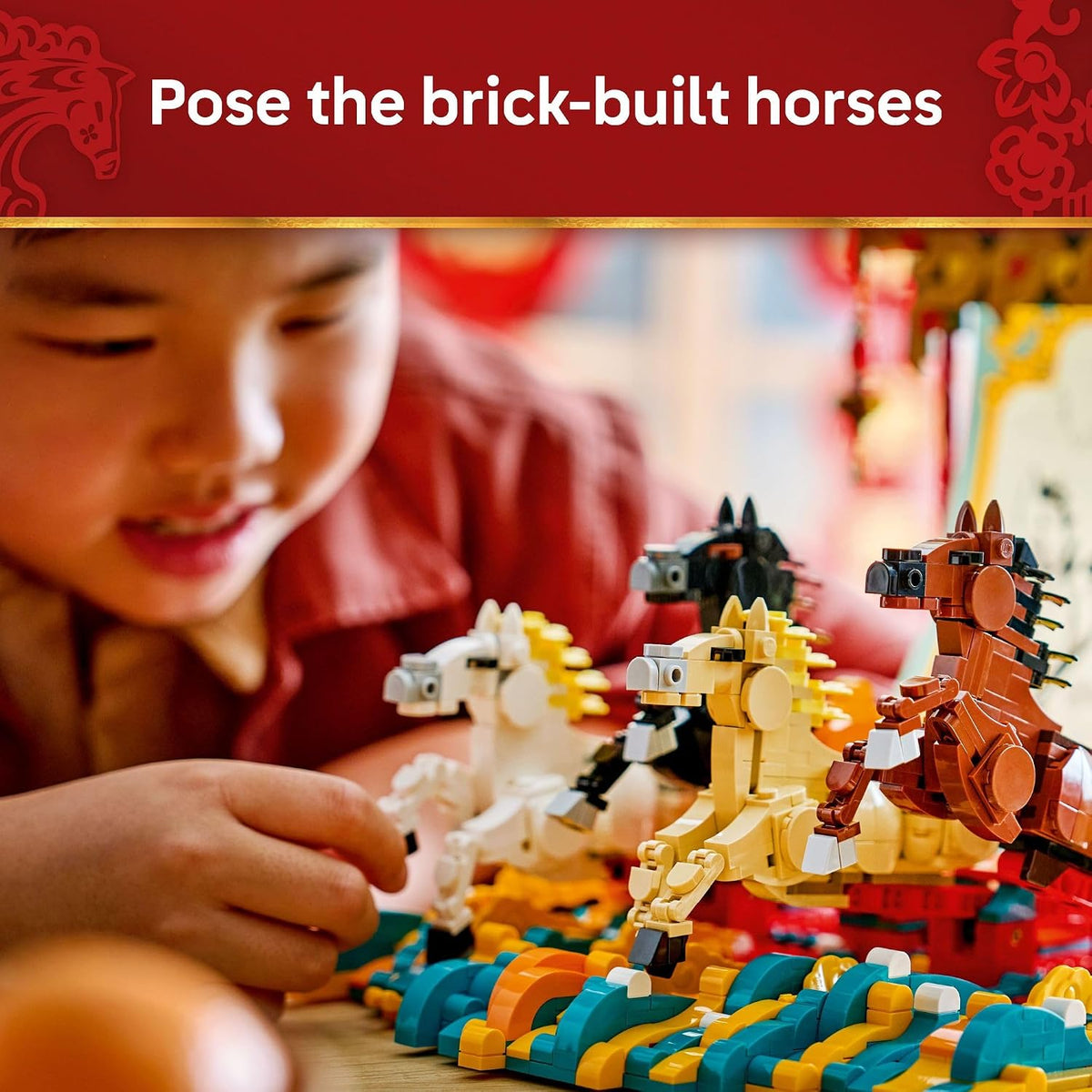 LEGO Caballo Galopante de Tela para el Festival de Primavera - Jugu...