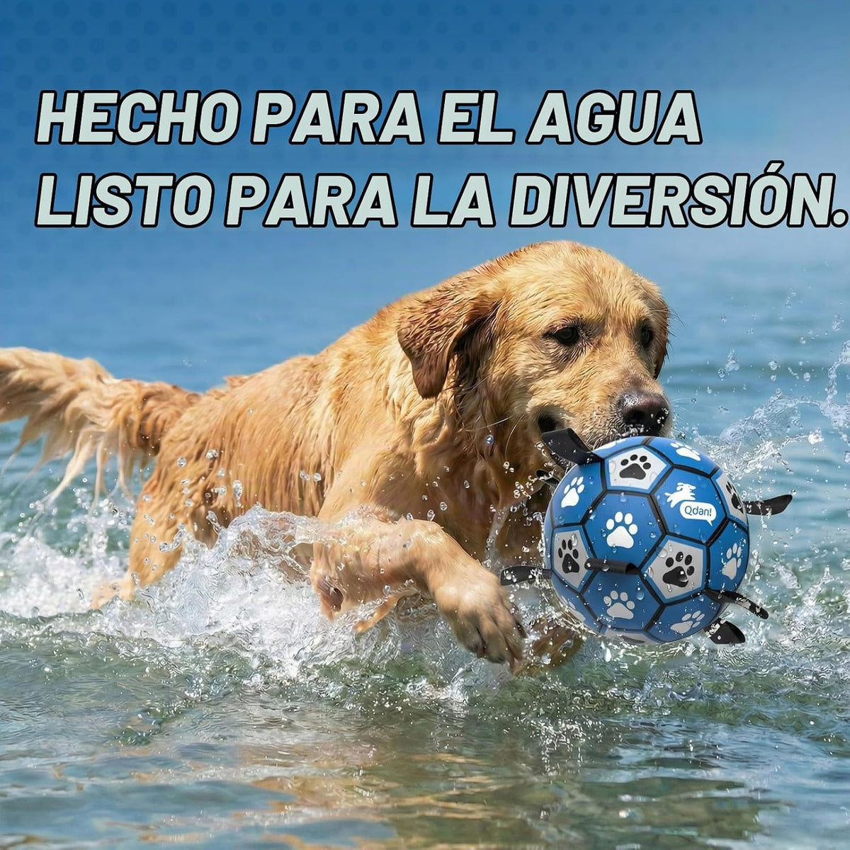 QDAN Juguetes de cuerdas para perros, pelota de fútbol con correas...