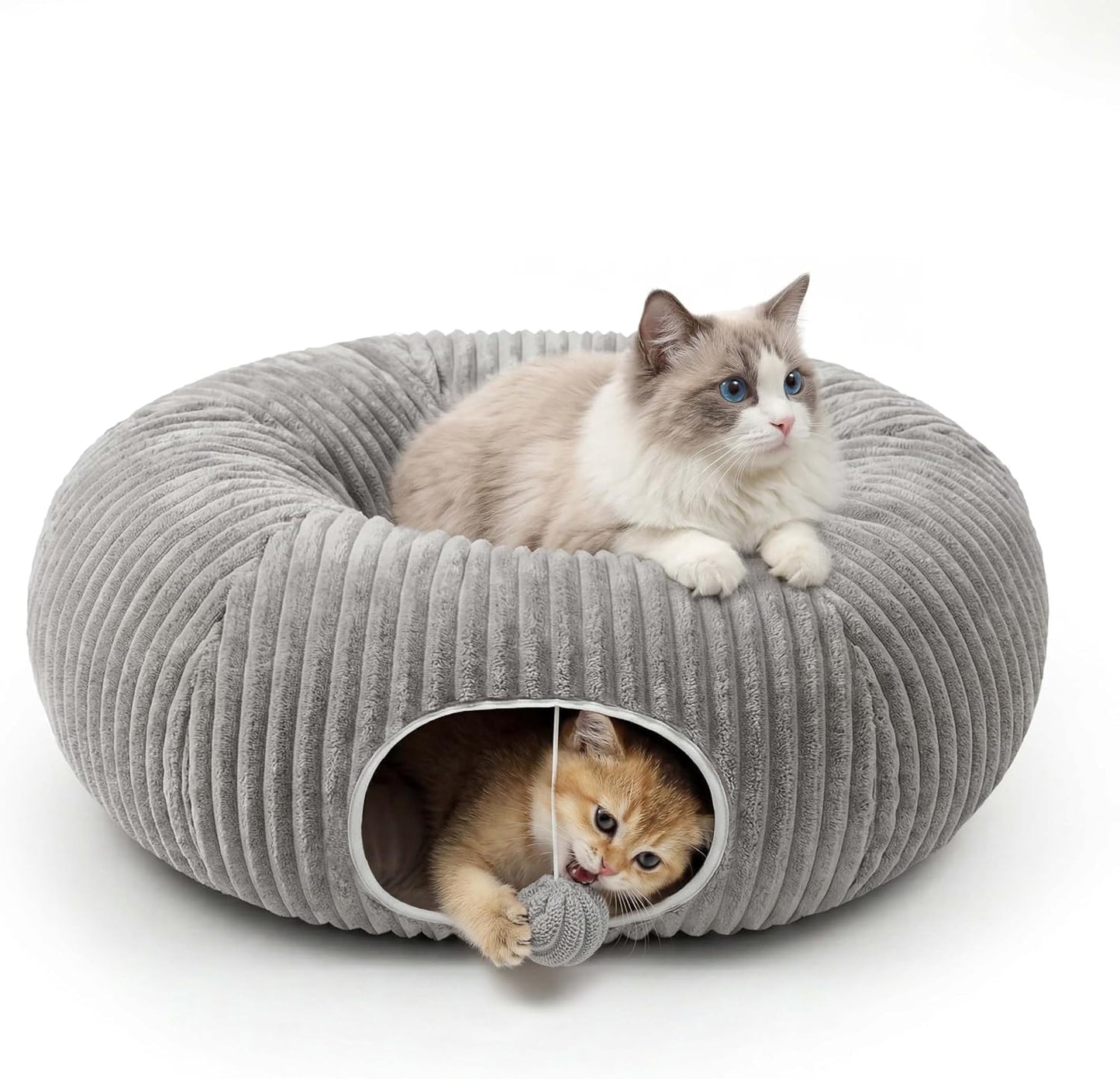 MOYMO Cama tipo Túnel para Gatos de Interior, Cama tipo Cueva de Ga...