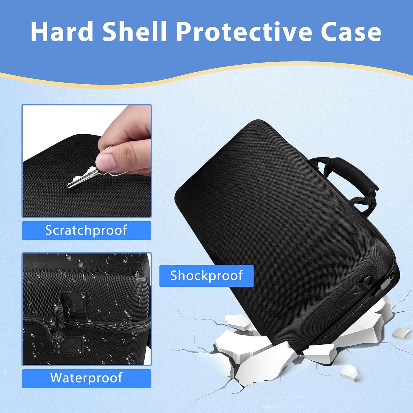 LVKAYCE Estuche de transporte compatible con PS5 SLIM 2023, bolsa d...