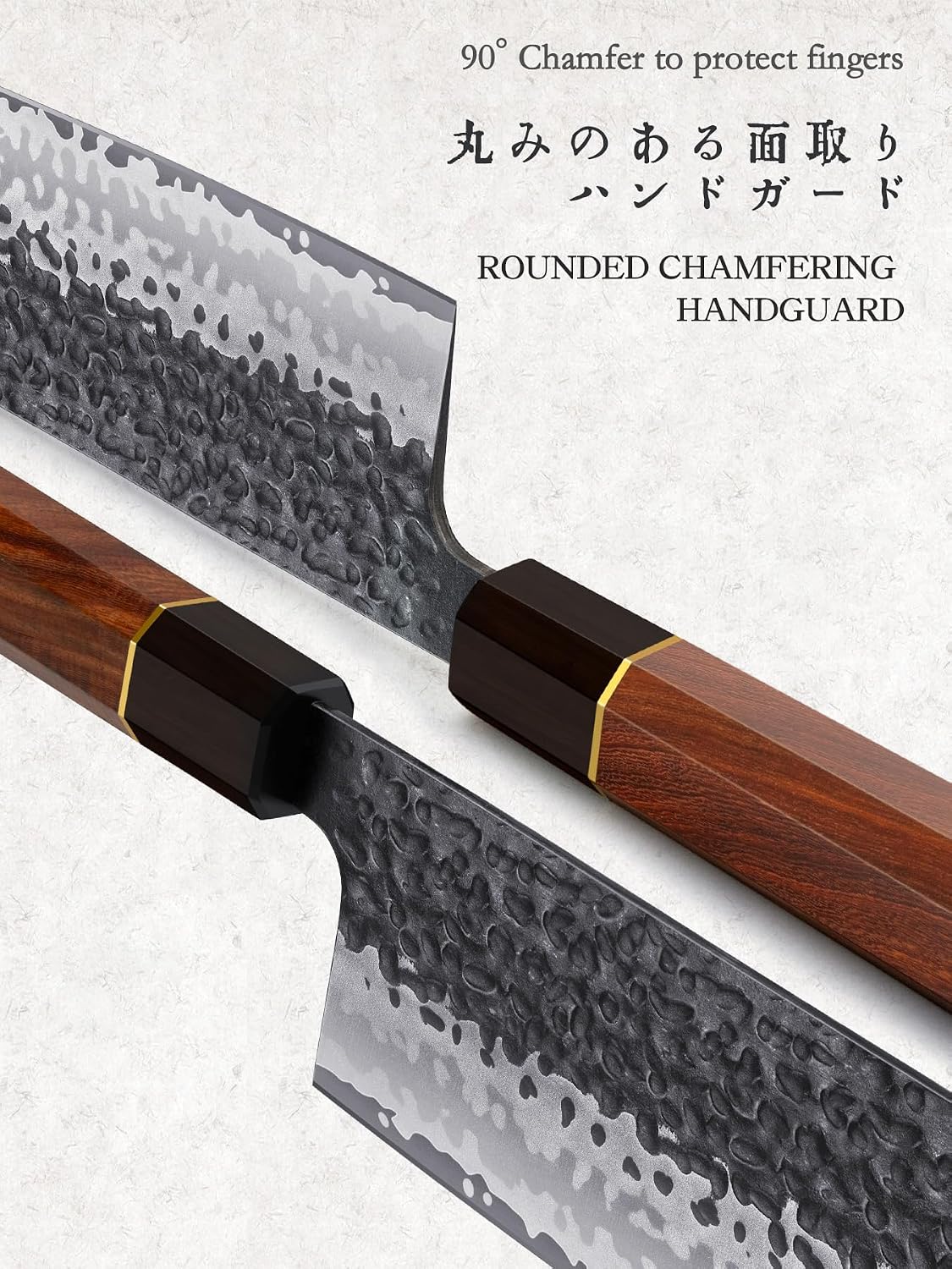 HOSHANHO Cuchillo Nakiri de 7", navaja de afeitar hecha a mano...