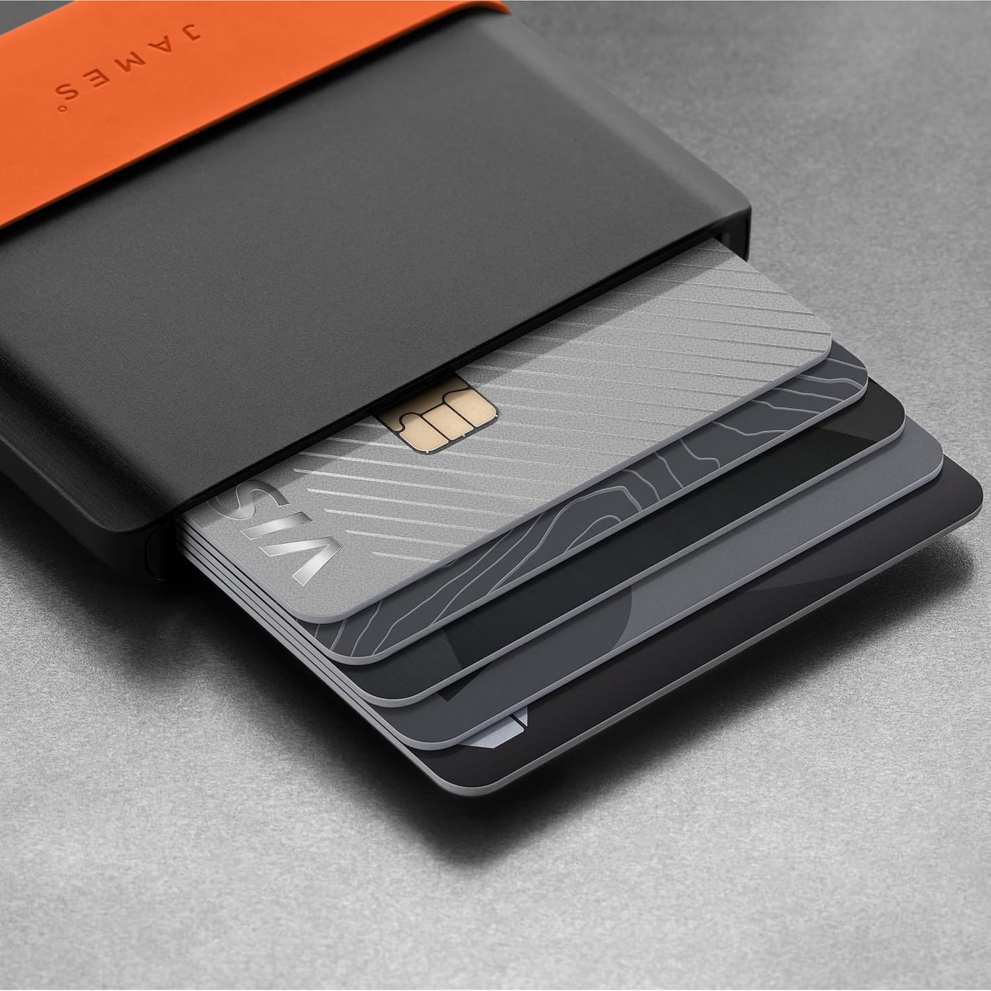 JAMES° La cartera minimalista Lowe de aluminio mecanizado CNC para...