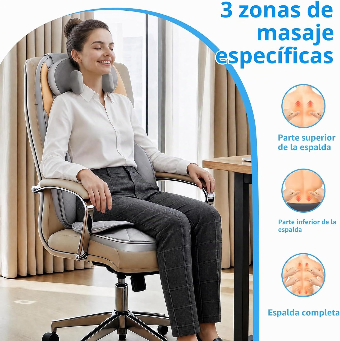 FIRRLUCO Shiatsu Masajeador de cuello y espalda con calor, masajead...