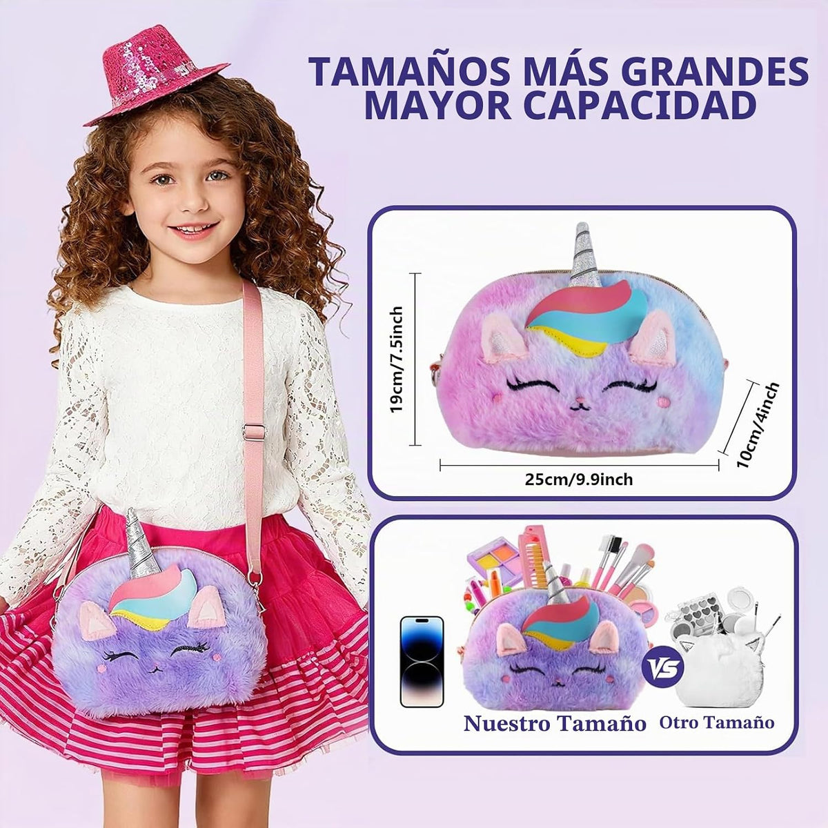 20 piezas de maquillaje real para niñas de 3 a 11 años, bolsa de un...