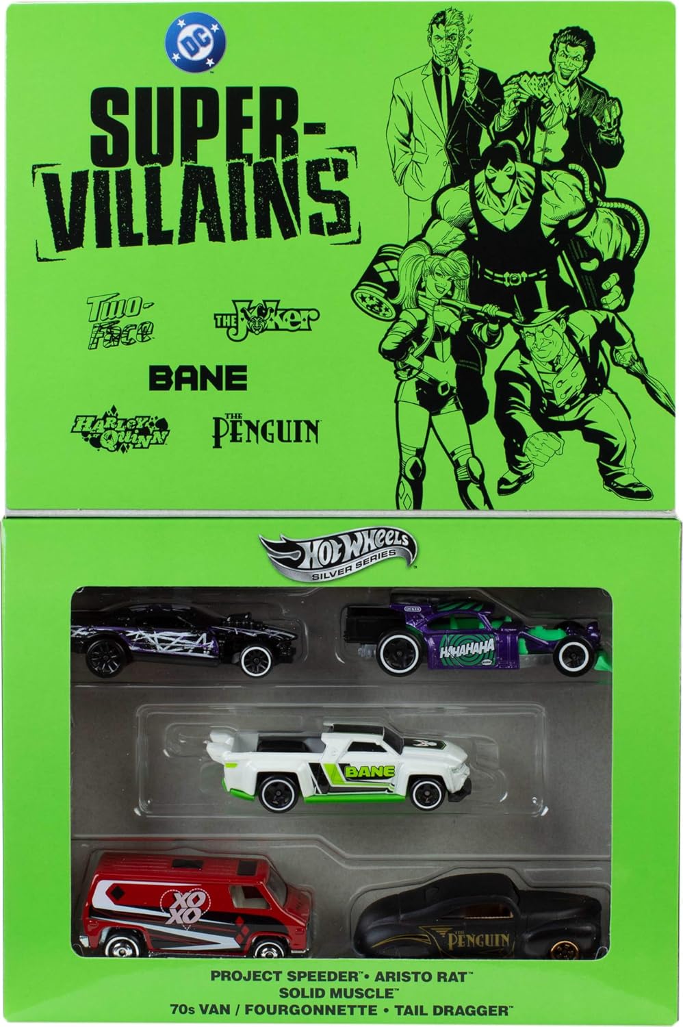 Hot Wheels Toy Cars, Batman - Juego de 5 unidades de 5 vehículos de...